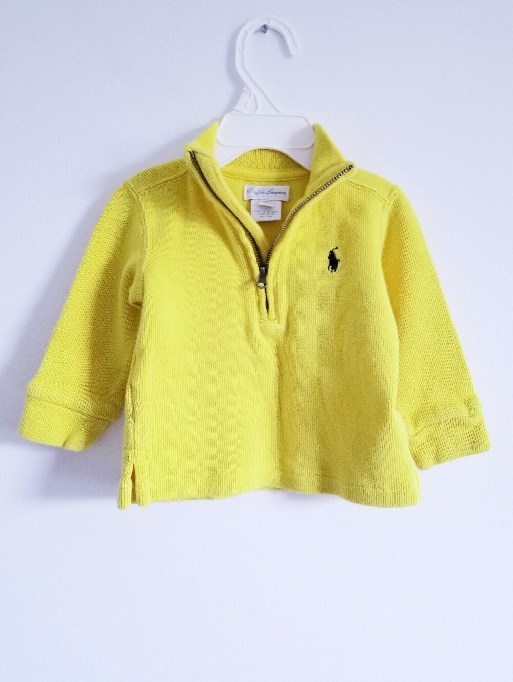 Ralph Lauren Bright Yellow Half-Zip Pullover Top for Babys